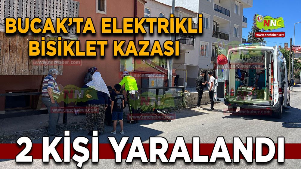 Burdur Bucak'ta elektrikli bisiklet kazası 2 kişi yaralandı