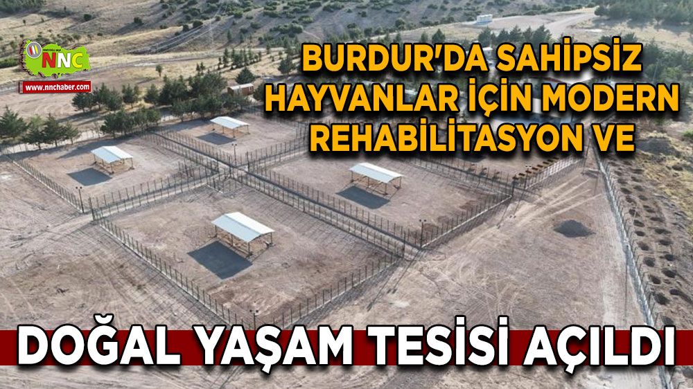Burdur'da sahipsiz hayvanlar için modern rehabilitasyon ve doğal yaşam tesisi açıldı