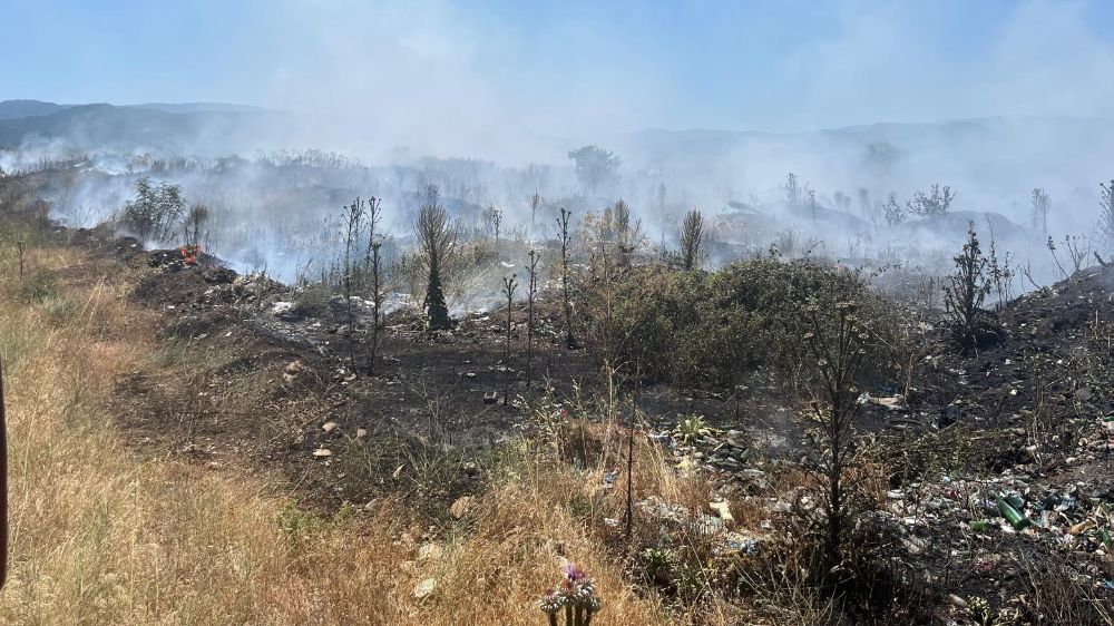 Çanakkale’de çöplük yangını söndürüldü