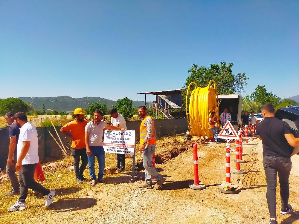 Çeltikçi'de beklenen çalışma başladı! Bu kış doğalgaz yanacak
