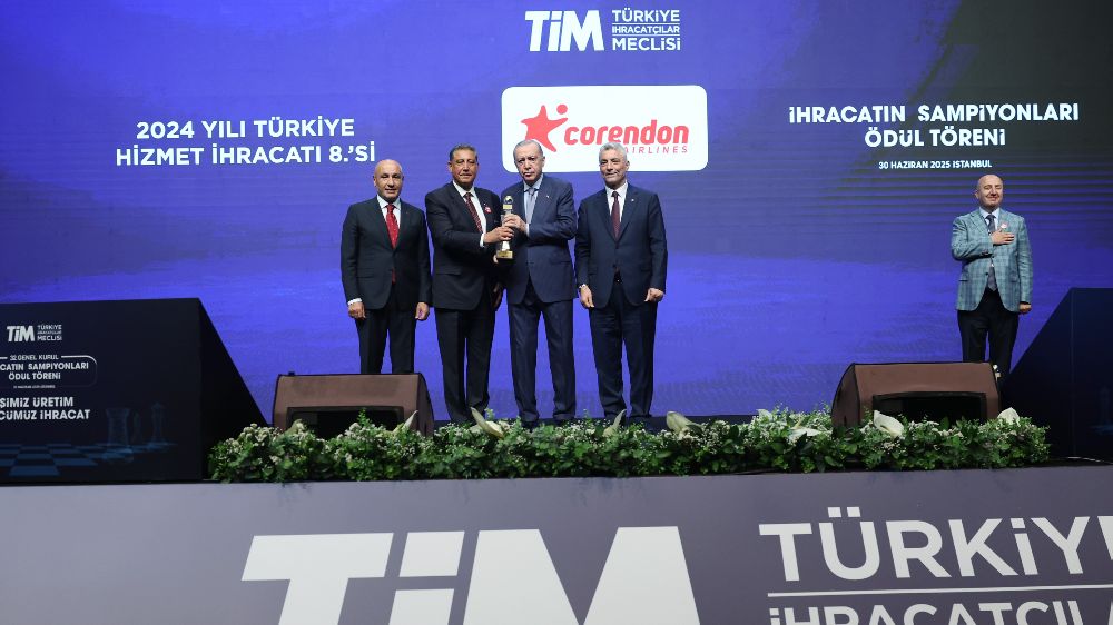 Corendon Airlines bir kez daha ihracat şampiyonları arasında