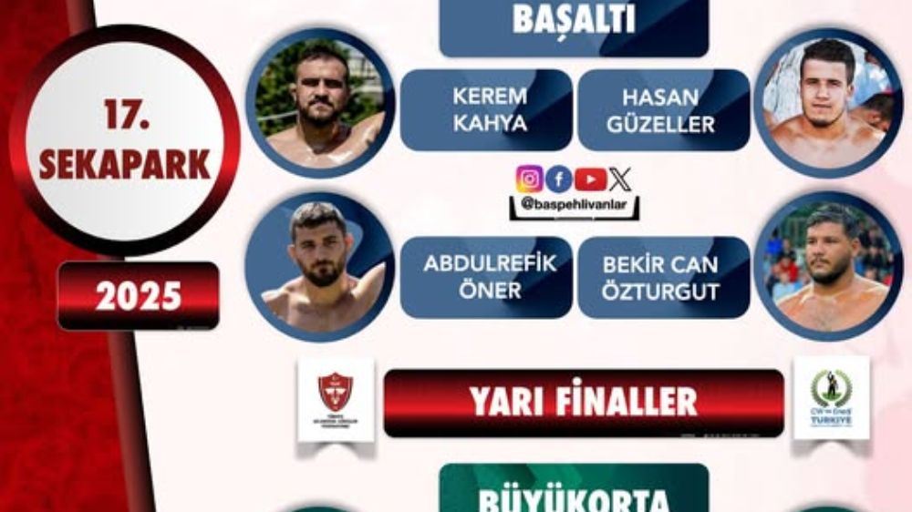 CW Enerji YGL 3. Etap Kocaeli 2025  17. Sekapark Yağlı Güreşleri'nde Büyük Orta ve  Başaltı'nda  Yarı Finalistler Belli Oldu! 