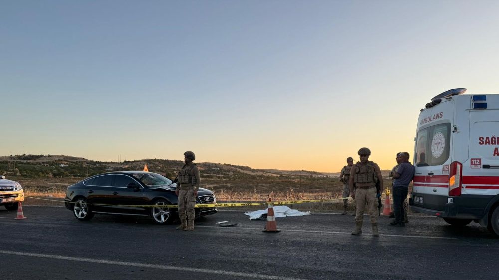  Diyarbakır'da yolun karşısına geçemeye çalışan çifte otomobil çarptı  1 ölü, 1 yaralı