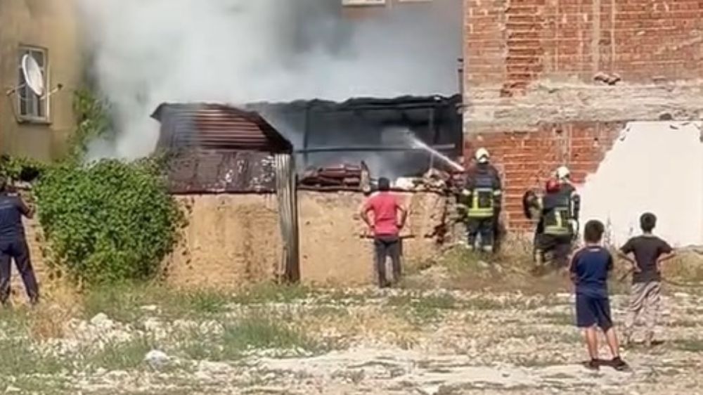 Elazığ’da odunluk yangını söndürüldü