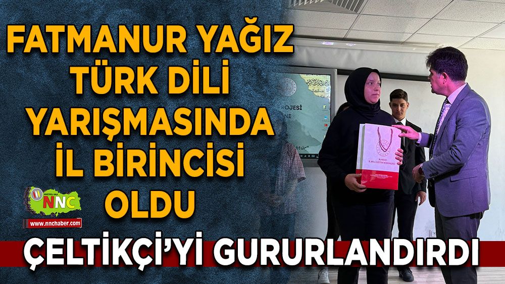 Fatmanur Yağız Türk Dili yarışmasında il birincisi oldu