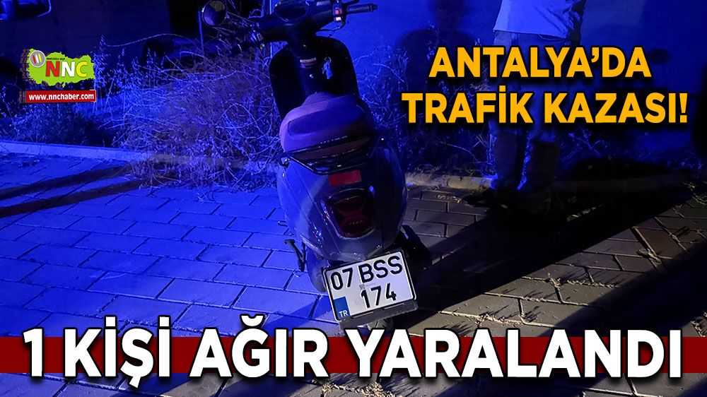 Gazipaşa’da motosiklet park halindeki otomobile çarptı: 1 ağır yaralı
