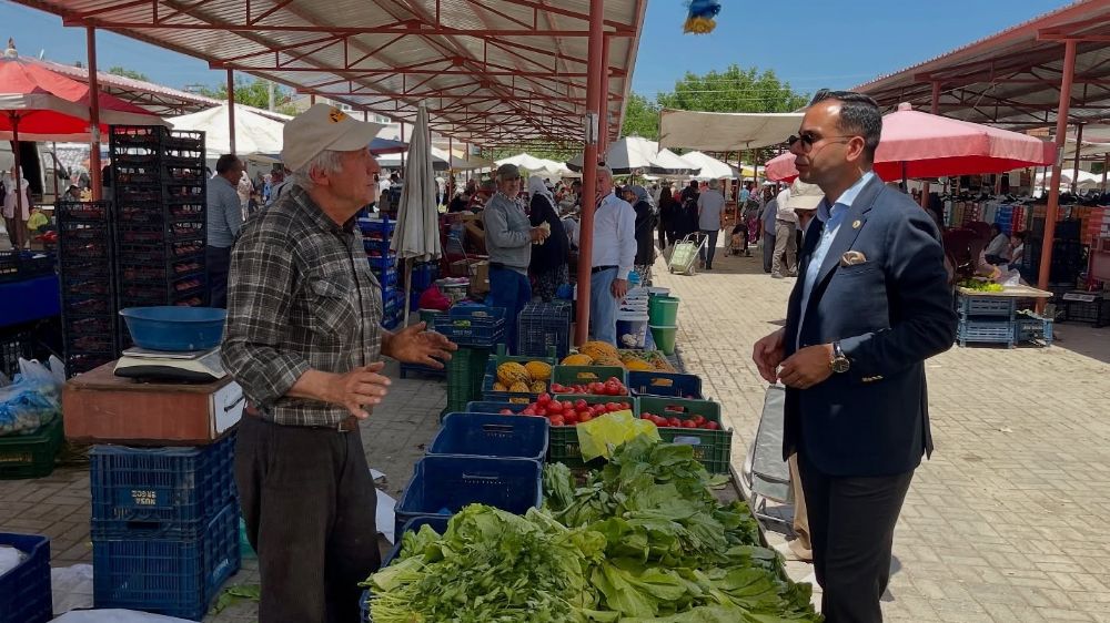 Kaymakam Aslan pazar yerini ziyaret etti
