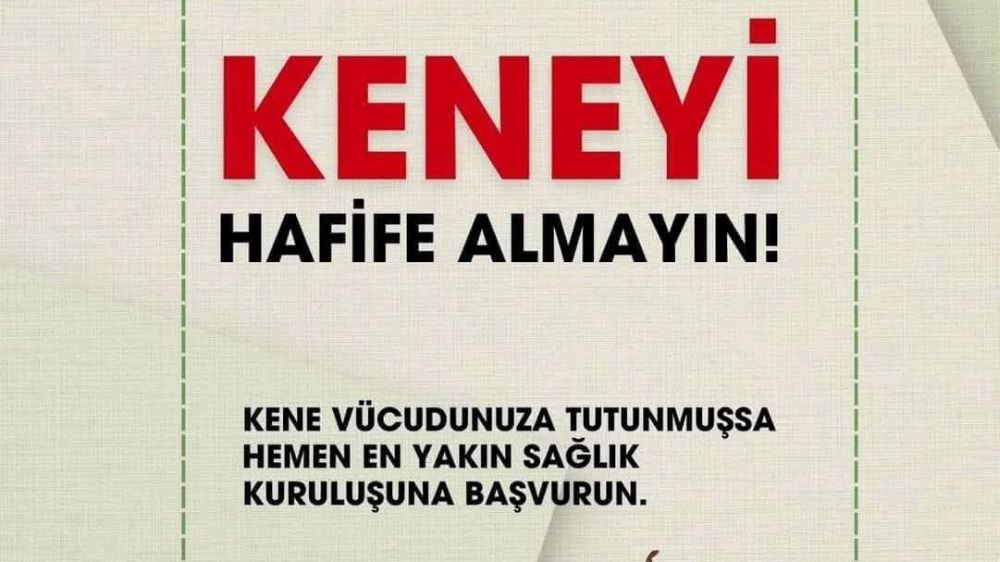 Kene Kaynaklı Kırım Kongo Kanamalı Ateşi (KKKA) hakkında önemli uyarı