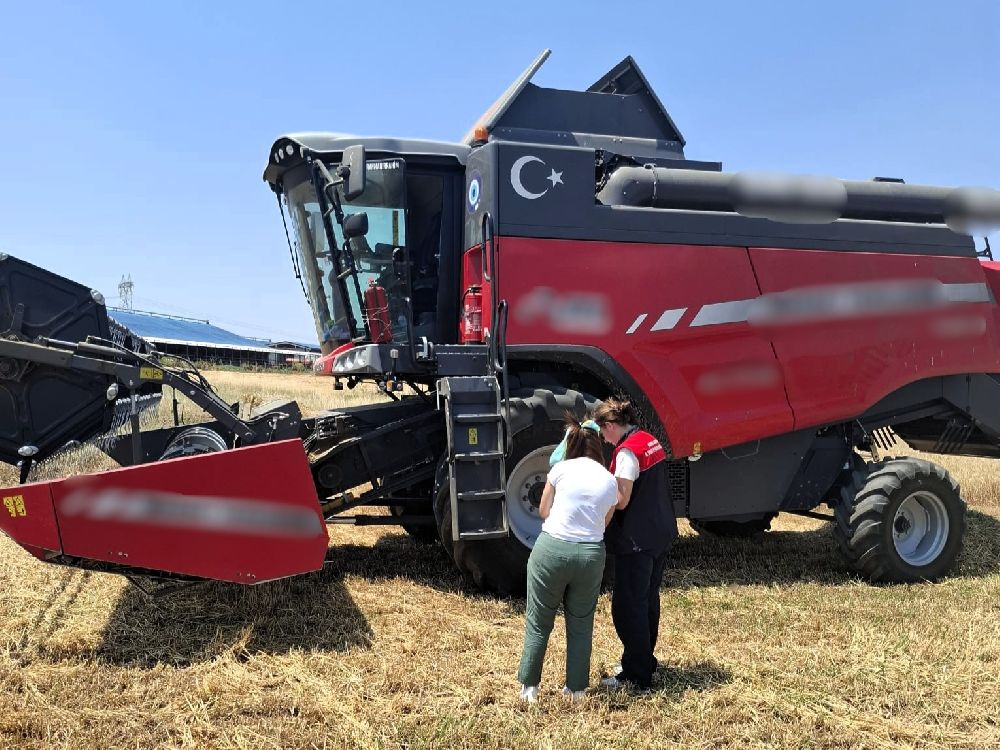 Kırklareli'nde arpa ve buğday hasat kontrolleri sürüyor