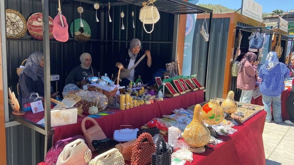 Kursiyerlerin ürettiği ürünler yaz boyu vatandaşlara ulaştırılacak