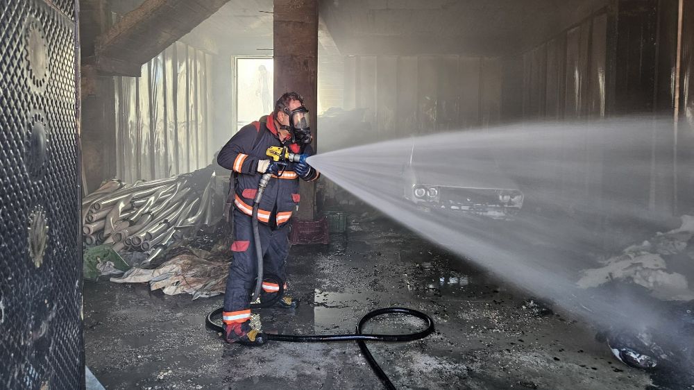 Malatya'da depo yangını