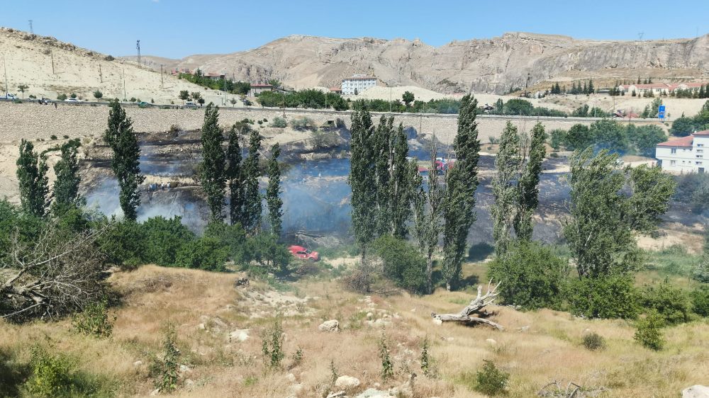 Malatya’da ot yangını