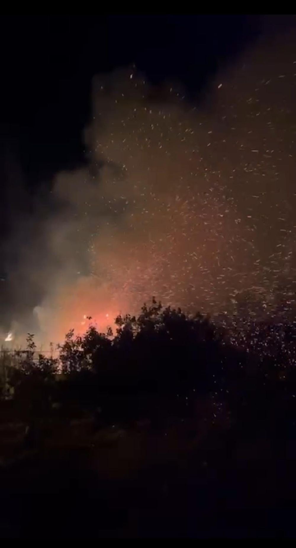 Samandağ'da evin bahçesinden alevler yükseldi