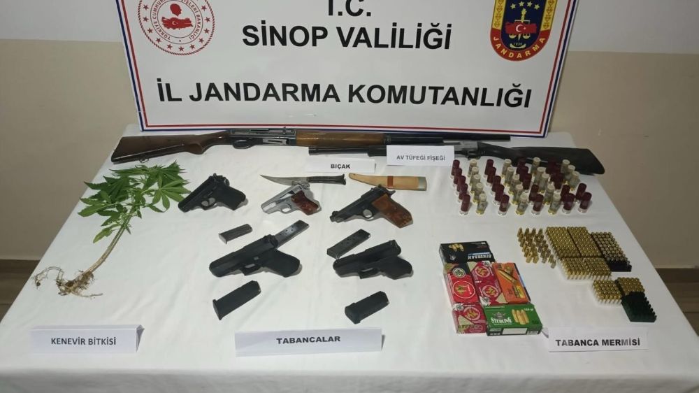 Sinop'ta silah ve uyuşturucu operasyonu: 3 gözaltı