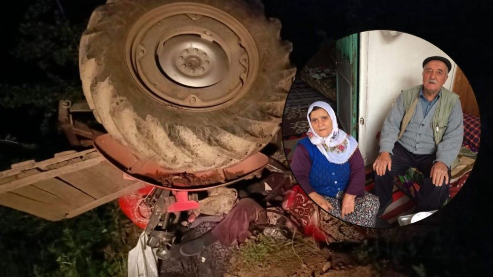 Sivas’ta yaşlı çift köy kırsalında  devrilen traktörün altında ölü bulundu