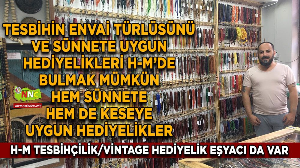 Sünnete uygun hediyelikler Burdur’da ilgi görüyor H-M Tesbihçilik fark yaratıyor
