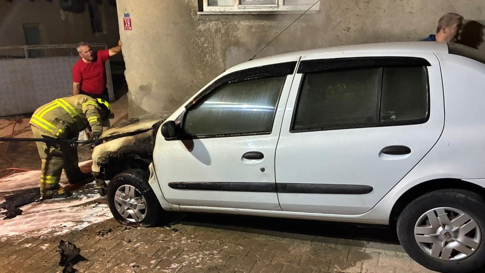 Susurluk’ta araç yangını