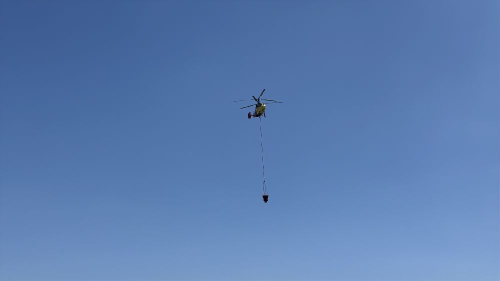 Uşak’ta tarım arazisinde çıkan yangın makilik alama sıçradı