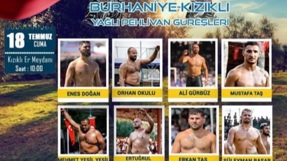 2025 Balıkesir Burhaniye Kızıklı Yağlı Pehlivan Güreşleri Başlıyor Başpehlivan kim olacak canlı yayın 