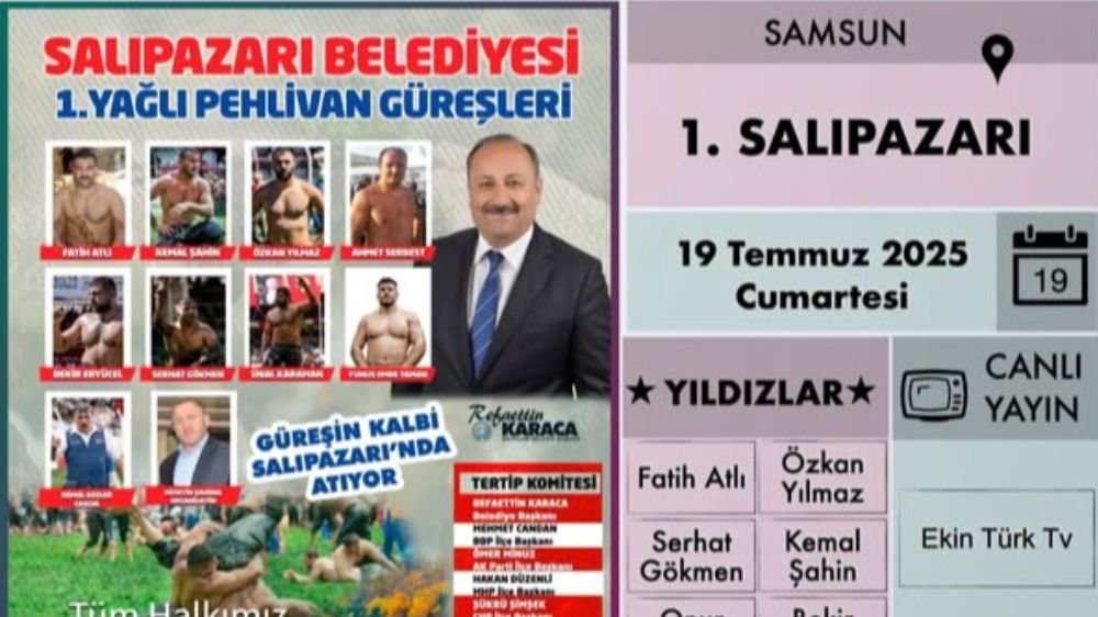2025 yılı Samsun 1.Salıpazarı Yağlı Pehlivan Güreşleri Başlıyor  Başpehlivan kim olacak 
