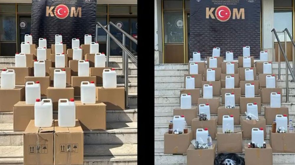 8.8 ton sahte alkol ele geçiren polis 18 milyonluk vergi kaybını önledi