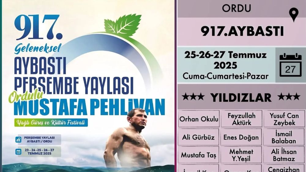 917. ordu Aybastı Perşembe Yaylası Ordulu Mustafa Yağlı Güreşleri başladı başpehlivan kim olacak 