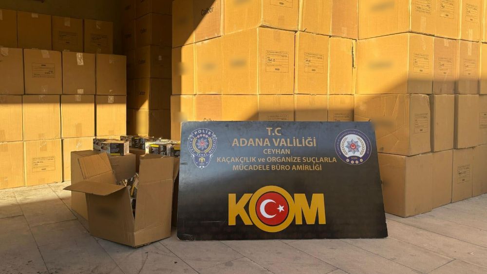 Adana'da 11 milyon 730 bin kaçak makaron ele geçirildi: 5 gözaltı