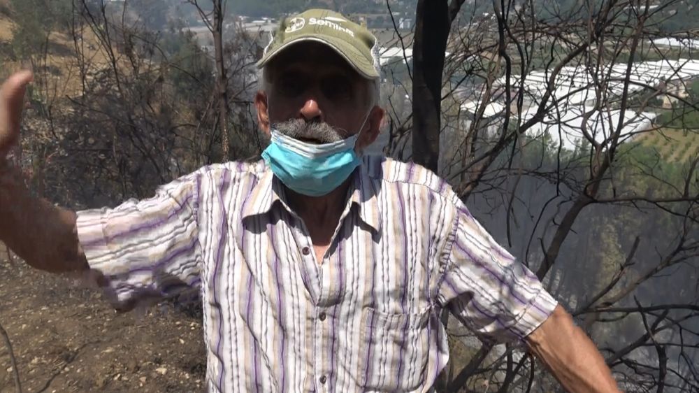 Alevler bir anda evinin yanına geldi, yaşlı adam kabusu yaşadı