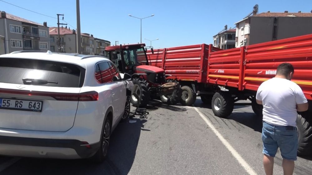 Bafra'da trafik kazası: 2 yaralı