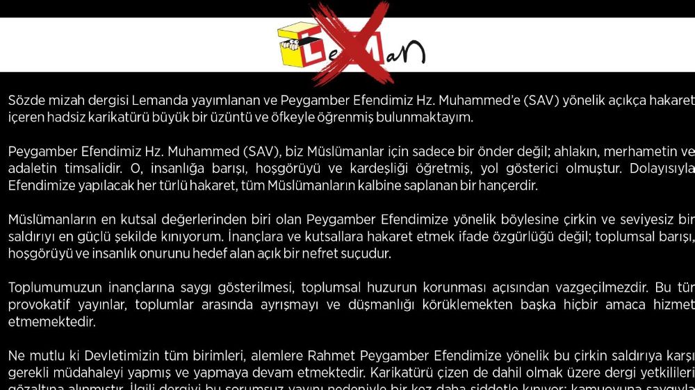 Başkan Çetinkaya’dan Leman Dergisine sert tepki