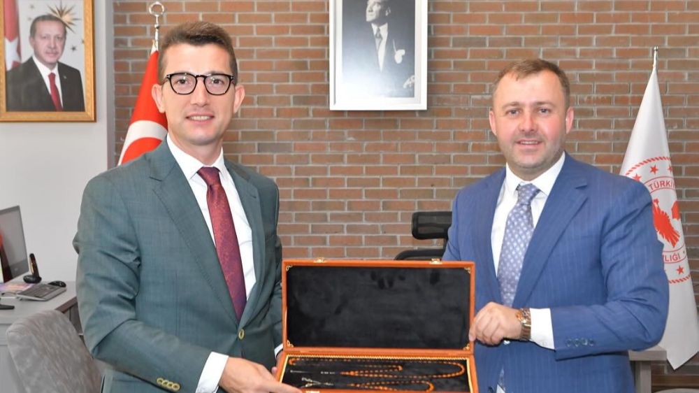 Başkan Güray Yüksel'den, Kaymakam Yusuf Kaptanoğlu'na hayırlı olsun ziyareti