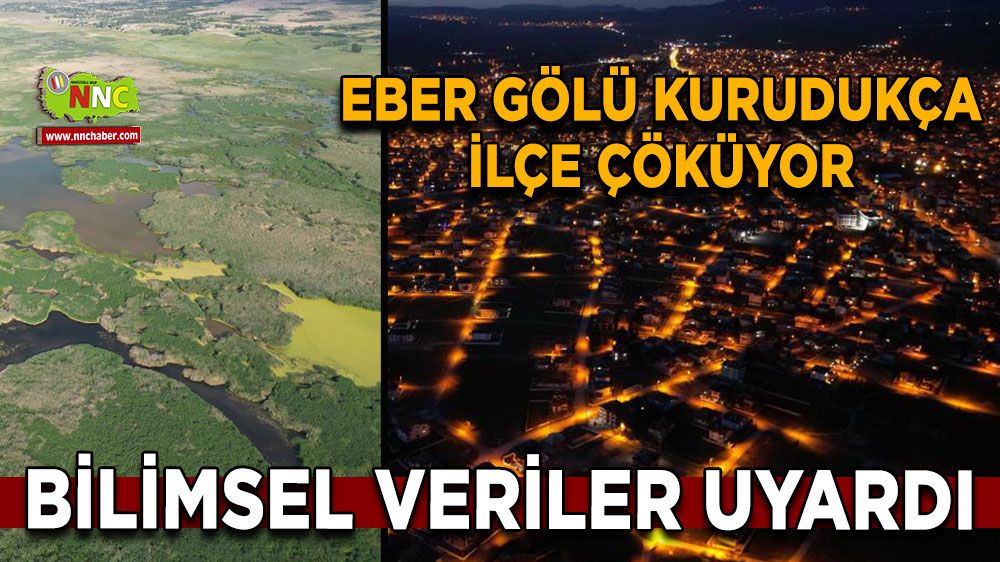 Bilimsel veriler uyardı Eber Gölü kurudukça ilçe çöküyor
