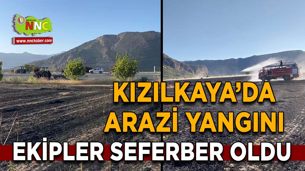 Bucak Kızılkaya arazi yangını! Ekipler seferber oldu