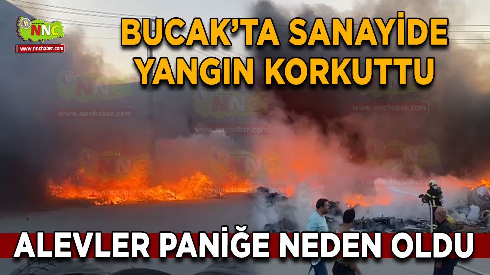 Bucak'ta alevler birden yükseldi Dumanlar herkesi korkuttu