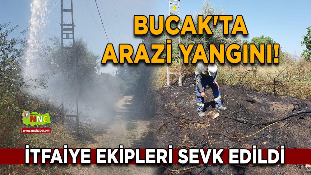 Bucak'ta arazi yangını! İtfaiye Gündoğdu'ya sevk edildi