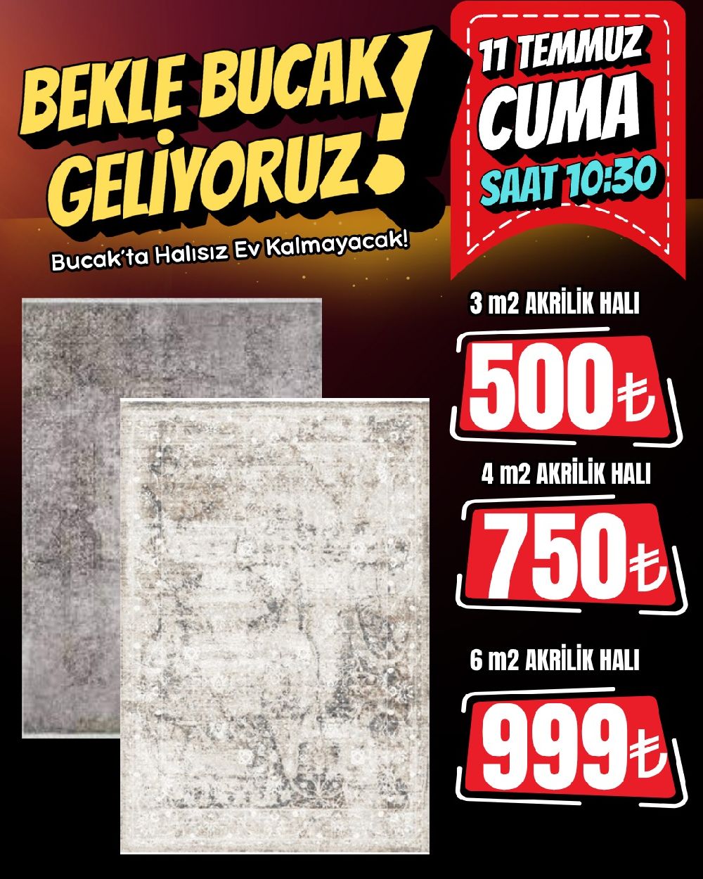 Bucak'ta Halı Point açılıyor! Bu fiyatlara bayılacaksınız