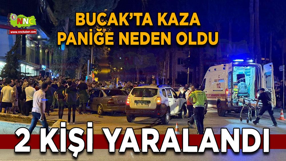 Bucak'ta kavşakta trafik kazası! 2 kişi yaralandı