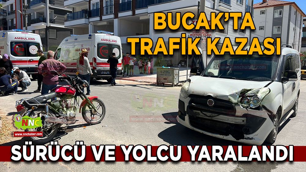 Bucak'ta kaza! Trafik kazasında 2 yaralı