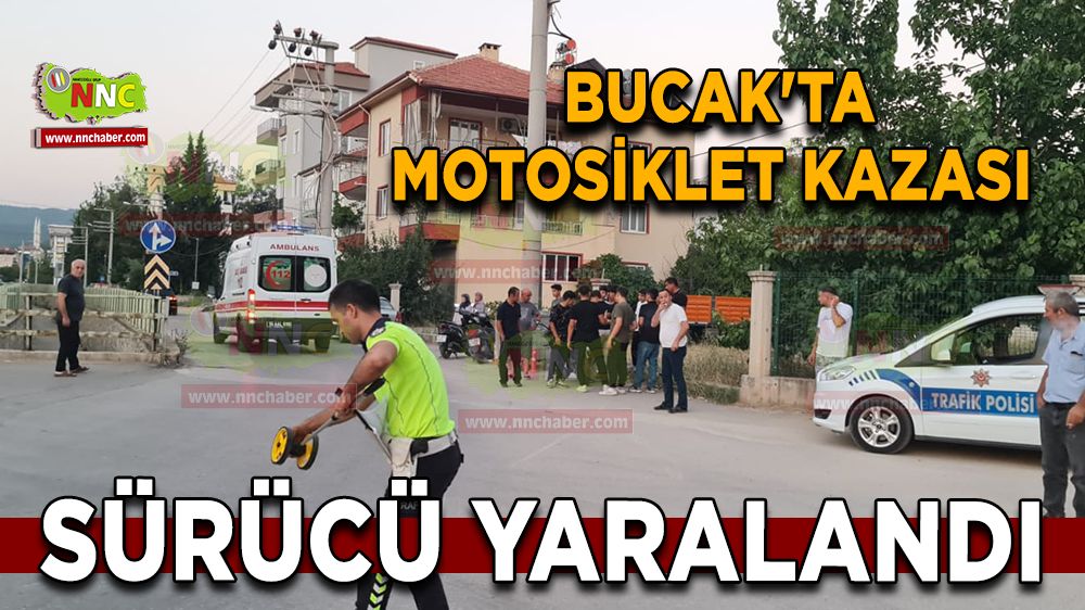Bucak'ta motosiklet kazası Sürücü yaralandı