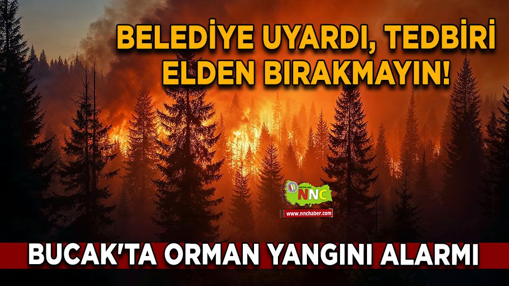 Bucak'ta orman yangını alarmı Belediye uyardı, tedbiri elden bırakmayın!