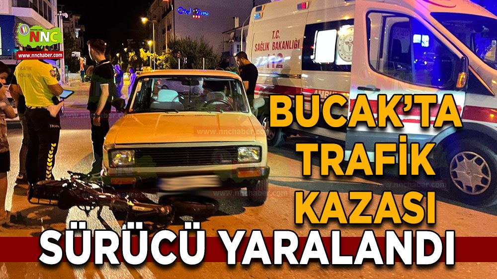 Bucak’ta otomobil ile elektrikli bisiklet kazası! Sürücü yaralandı