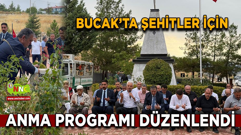 Bucak’ta şehitler için anma programı düzenlendi