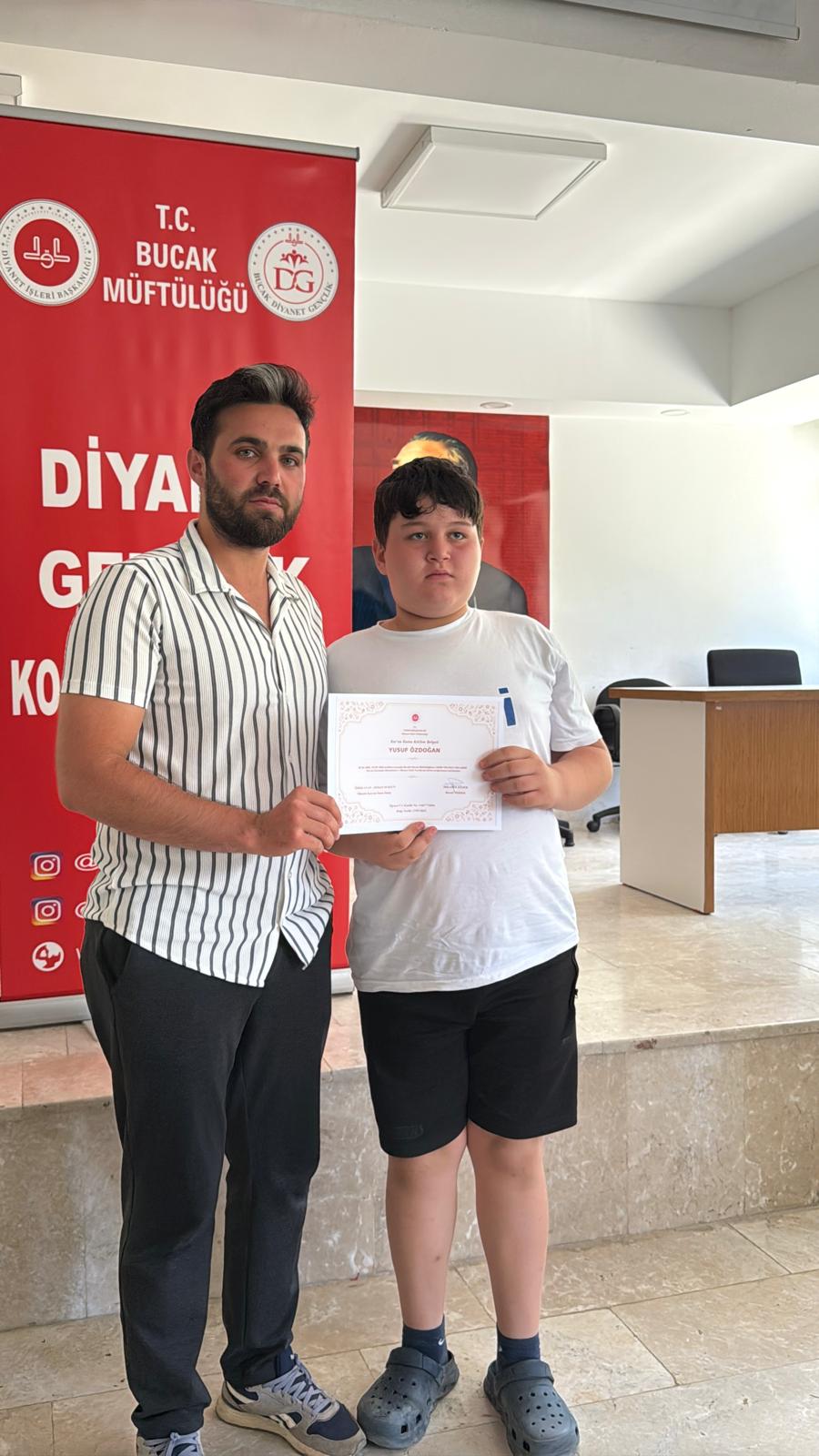 Bucak’ta Yatılı Yaz Kur’an Kursları sertifika töreniyle sona erdi