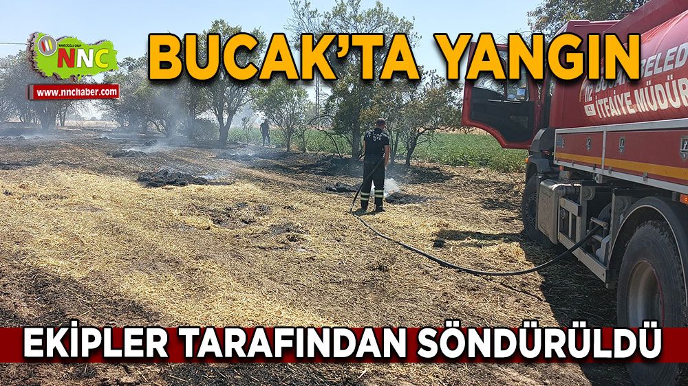 Bucak Ürkütlü’de arazide çıkan yangın söndürüldü