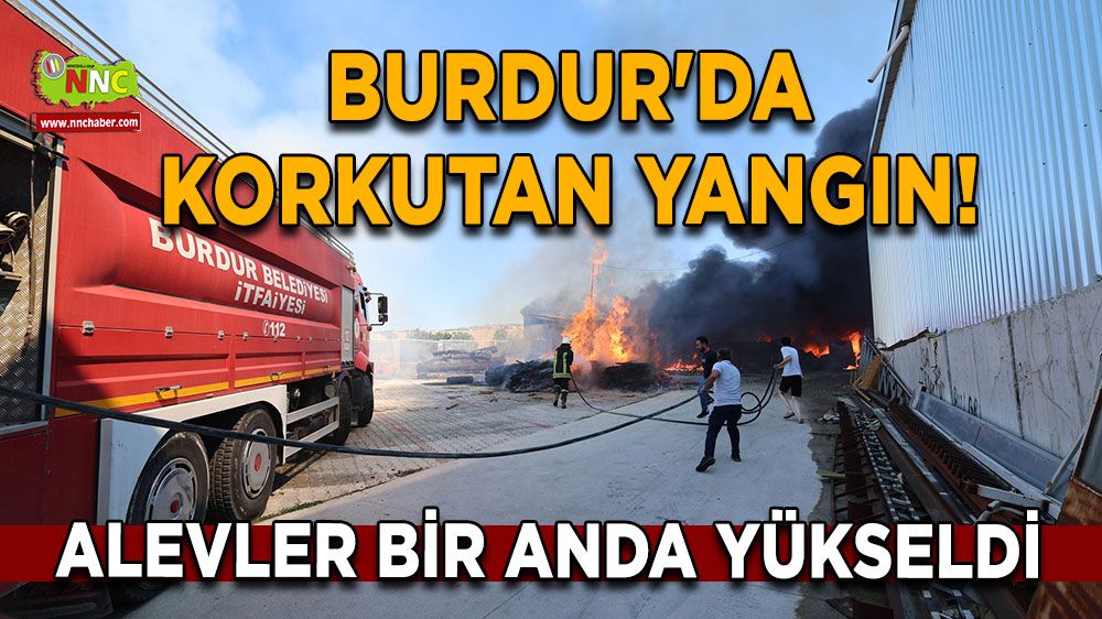 Burdur'da korkutan yangın! Alevler bir anda yükseldi