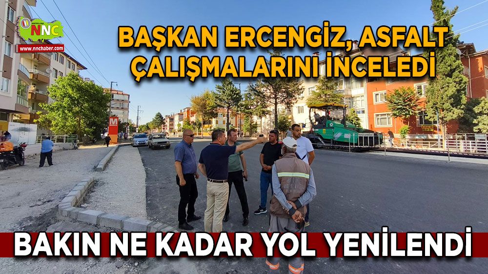 Burdur'un bu caddesinde asfalt seferberliği Bakın ne kadar yol yenilendi