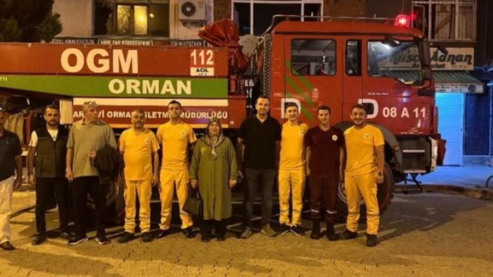 Bursa’daki orman yangını söndürme çalışmalarına Artvin’den destek