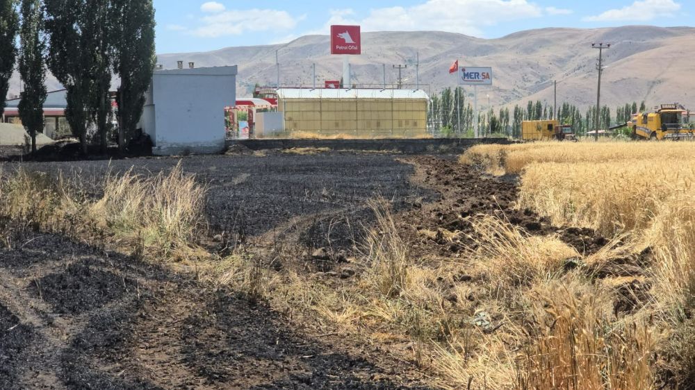 Elazığ’da 23 dönüm buğday, yanarak kül oldu