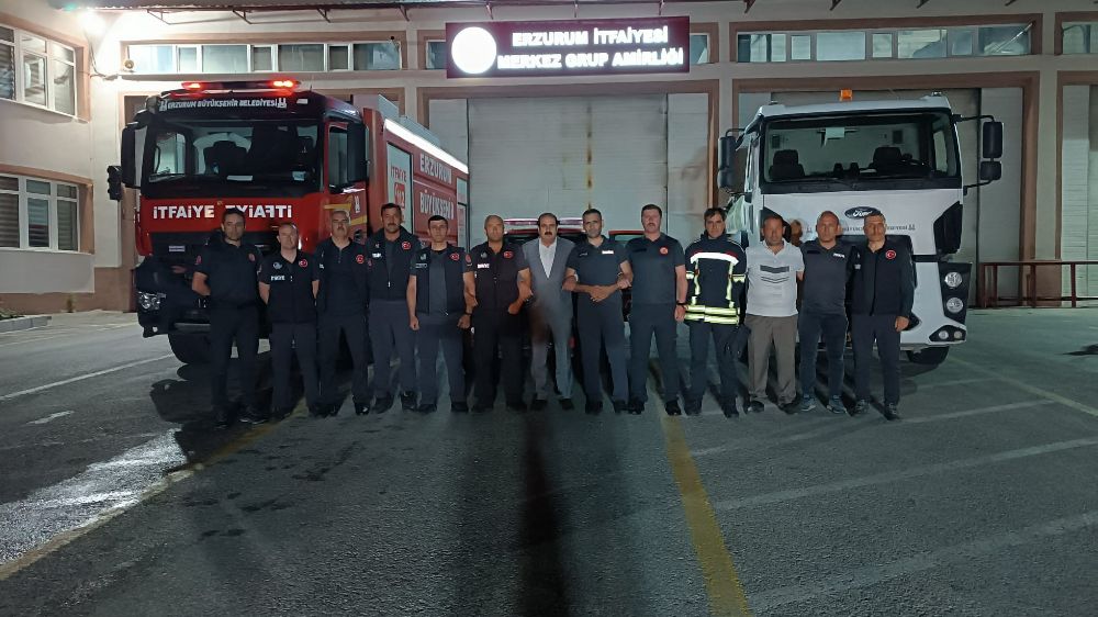 Erzurum'dan Hatay'a itfaiye desteği