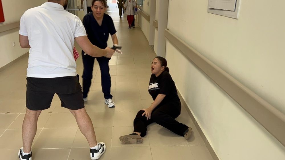 Gazipaşa Devlet Hastanesi'nde gerçeği aratmayan tatbikat